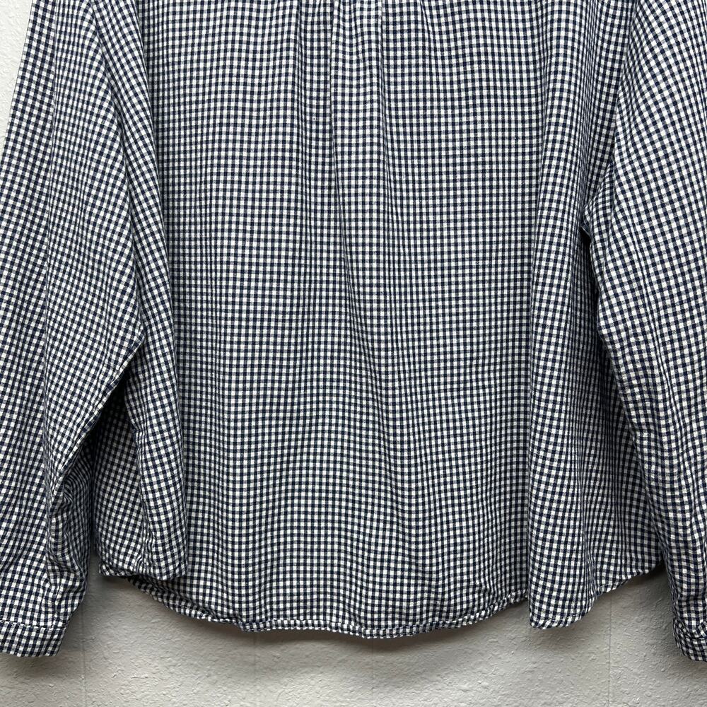 Buykud Linen Cotton Gingham Print Shirt Womens 2XL Breathable Casual Workwear - Picture 8 of 12
